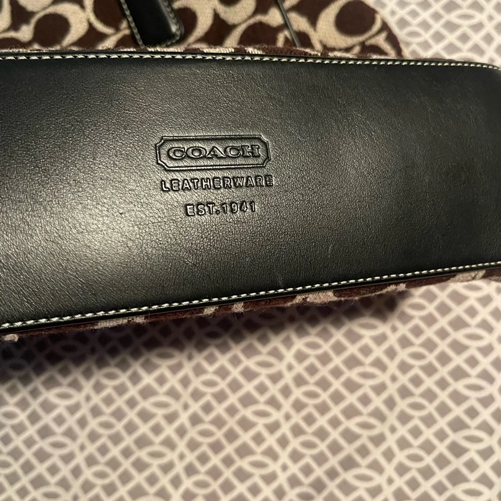 Coach Brown and Cream Shoulder Bag - Picture 4 of 16